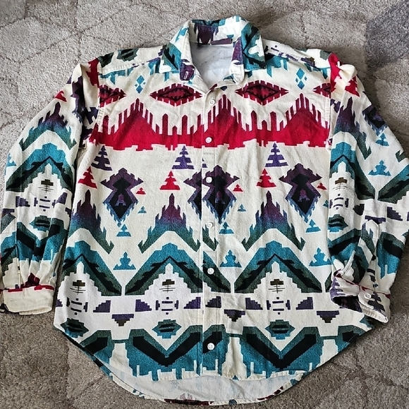 Woolrich Multicolor Patterned Button Down Shirt - Picture 1 of 1